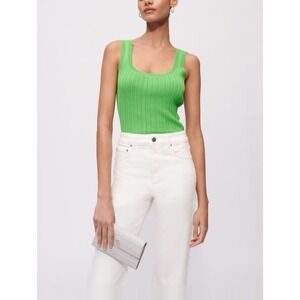 Maje Knit Tank Top Size 1 / XS Green Retail $235